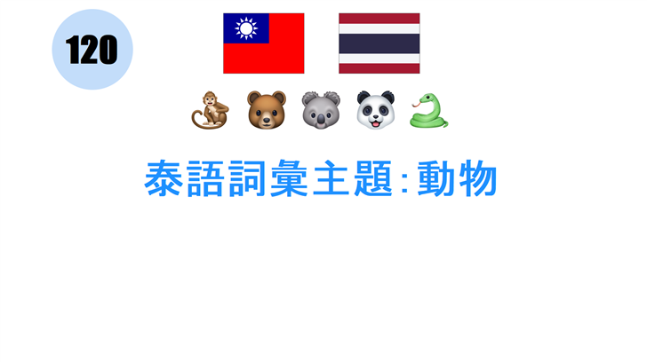 泰語詞彙主題：動物